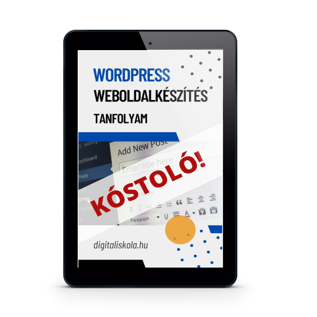 WordPress weboldal készítés – KÓSTOLÓ